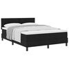 vidaXL Letto a molle con testiera Nero 140 x 200 cm Tessuto