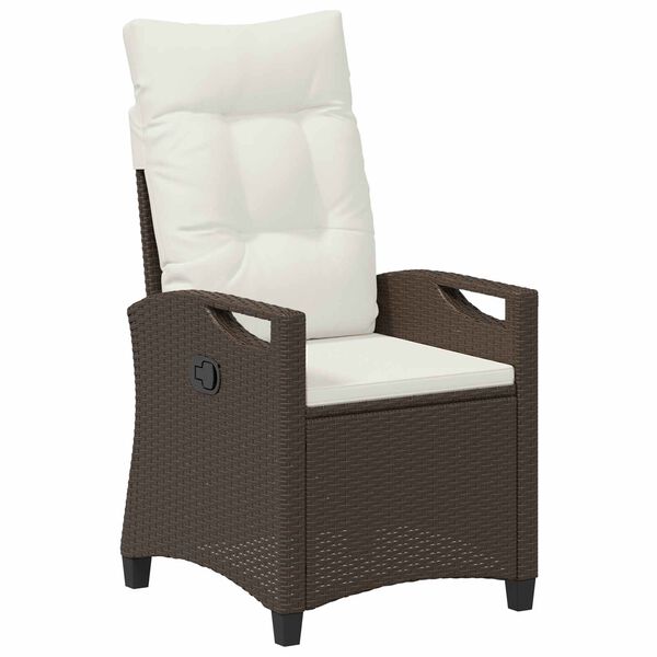 vidaXL Sedia da Giardino 2 pcs Marrone e Crema 56 x 60 x 112 cm