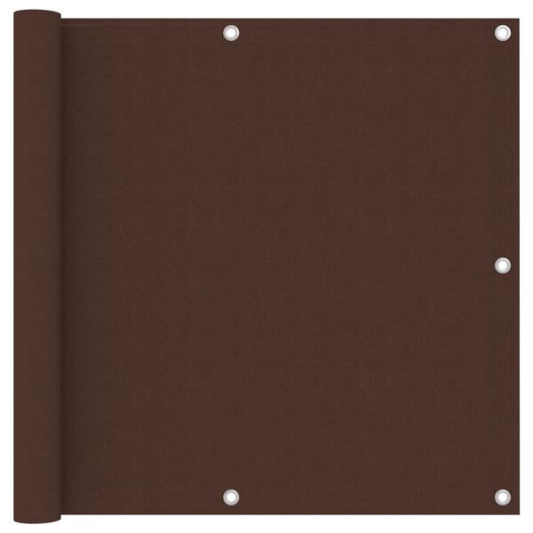 vidaXL Paravento Balcone Marrone 90x400 cm in Tessuto Oxford