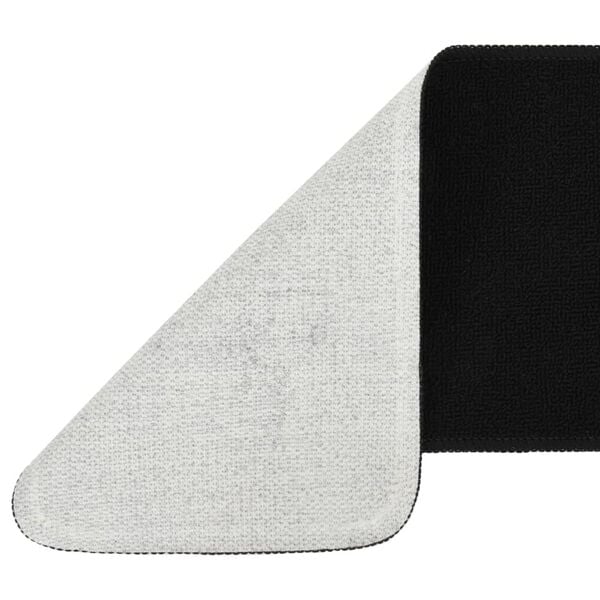 vidaXL Tappetini per Scale Antiscivolo 15 pz 75x20cm Neri Rettangolari