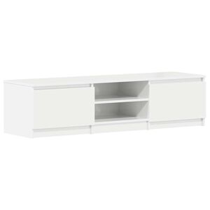 vidaXL Mobile Porta TV Bianco Lucido 140x40x35,5 cm Legno Multistrato