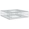 vidaXL Letto rialzato in gabbione 80 x 80 x 20 cm Acciaio zincato