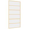 vidaXL Porta Scorrevole Oro 102,5x205 Vetro Trasparente ESG Alluminio
