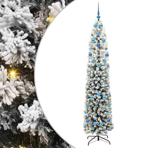 vidaXL Albero di Natale artificiale con 300 LED Verde 210 cm