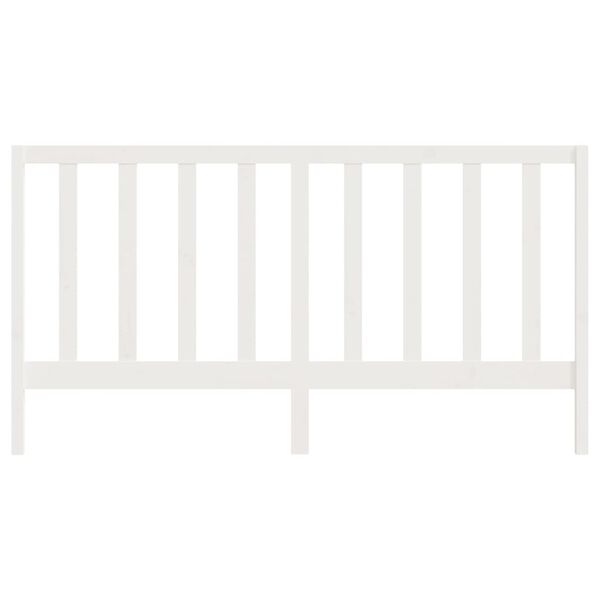 vidaXL Testiera per Letto Bianca 206x4x100 cm Legno Massello di Pino
