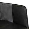vidaXL Poltrona Wingback Nera e Grigia in Vera Pelle