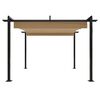vidaXL Pergola da Giardino con Tetto Retrattile 3x3 m Tortora