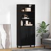 vidaXL Credenza Rovere Nero 69,5 x 34 x 180 cm Legno multistrato