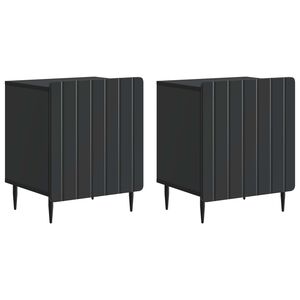vidaXL Armadio da Notte 2 pcs Nero 43 x 34,5 x 52 cm