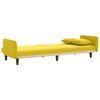 vidaXL Divano Letto con Portabicchieri in Tessuto Giallo Chiaro