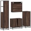 vidaXL Set Mobili da Bagno 4 pz Rovere Marrone in Legno Multistrato