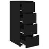 vidaXL Armadio Nero 40 x 48 x 105 cm Legno multistrato