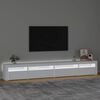 vidaXL Mobile Porta TV con Luci LED Bianco 270x35x40 cm