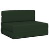 vidaXL Divano Letto Pieghevole Verde Scuro 70 x 80 x 60 cm Tessuto
