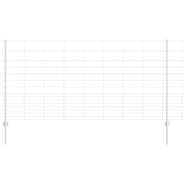 vidaXL Recinzione con Posto Argento 1,2 x 25 m Acciaio