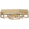 vidaXL Set di divani da esterno 5 pcs Bianco e Beige 79 x 79 x 37 cm