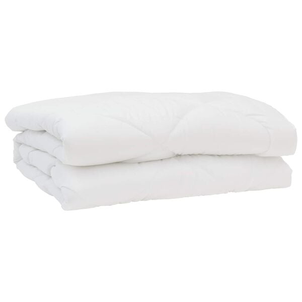vidaXL Duvet Estivo con cuscino 3 pcs Bianco Microfibra