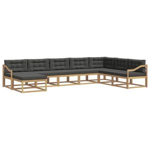 vidaXL Set di divani da esterno 8 pz Bianco e Antracite