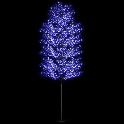 vidaXL Albero di Natale 2000 LED Blu Ciliegio in Fiore 500cm