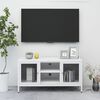 vidaXL Mobile TV Bianco 105x35x52 cm in Acciaio e Vetro