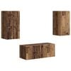 vidaXL Set mobile TV 2 pz Legno vecchio Legno ingegnerizzato
