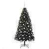 vidaXL Albero di Natale con 300 LED con supporto Nero 180 cm PVC