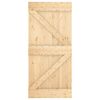 vidaXL Porta Scorrevole con Set Hardware 95x210 cm Legno Massello Pino