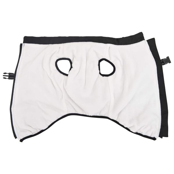 vidaXL Cappotto per Cani Nero L44 Pile e Poliestere