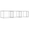vidaXL Gabbia per Cani con Porte Grigia 6x2x1,5 m in Acciaio Zincato