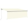 vidaXL Tenda Automatica con Parasole LED e Sensore Vento 4x3 m Crema