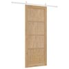 vidaXL Porta scorrevole Marrone 86 x 211 cm Pino massello