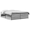 vidaXL Giroletto Grigio Sonoma 120x190 cm in Legno Multistrato Metallo