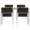 vidaXL Setdapranzodagiardino 5 pcs Legno di Teak Massiccio