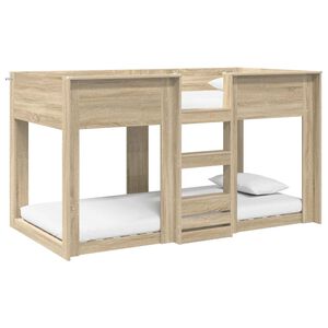 vidaXL Letto a Castello per Bambini Rovere Sonoma 80 x 200 cm