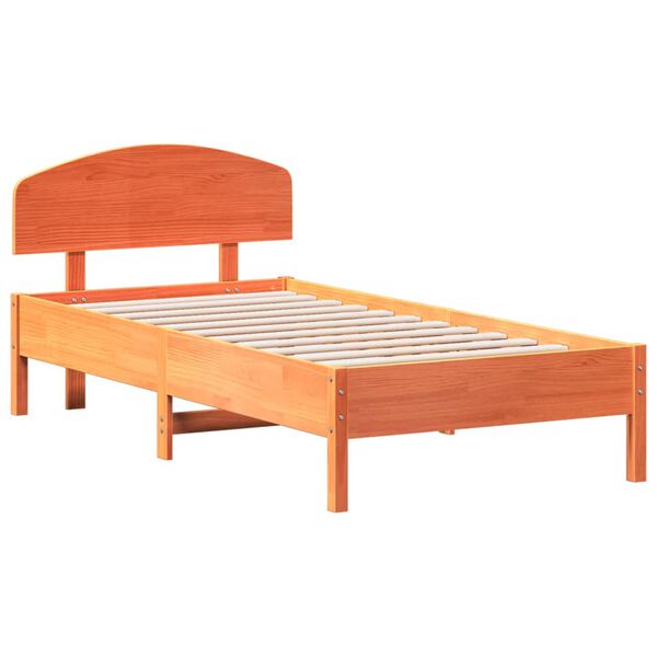 vidaXL Letto senza Materasso Marrone Cera 90x190 cm in Legno di Pino