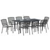 vidaXL Set da Pranzo per Giardino 9 pcs Antracite