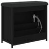 vidaXL Panca Porta Scarpe con Cassetto Ribaltabile Nera 62x32x56 cm