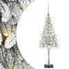 vidaXL Albero di Natale con 150 LED Bianco 120 cm PE e Acciaio
