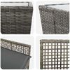 vidaXL Set Bistro da Giardino 3 pcs Grigio Poly Rattan