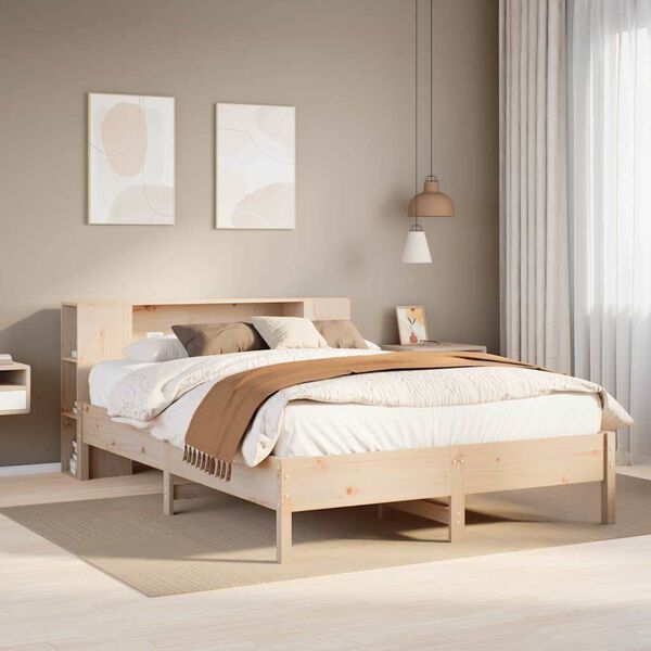 vidaXL Letto Libreria senza Materasso 140x190 cm in Legno di Pino