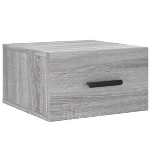 vidaXL Comodino a Muro Grigio Sonoma 35x35x20 cm
