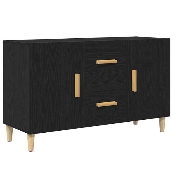 vidaXL Credenza Rovere Nero 100x36x60 cm in Legno Multistrato