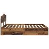 vidaXL Struttura del letto con testiera Legno vecchio 140 x 190 cm