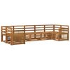 vidaXL Set divano sezionale 6 pcs Naturale Legno di Acacia Massello