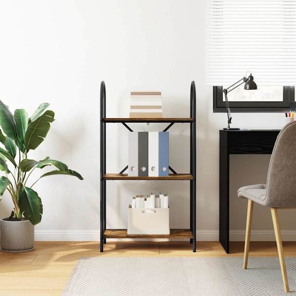 vidaXL Libreria Rovere fum&eacute; 60 x 30 x 109 cm Legno multistrato