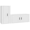 vidaXL Set di Mobili Porta TV 2 pz Bianco in Legno Multistrato