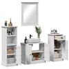 vidaXL Set di mobili per il bagno 3 pcs Marrone 37 x 34 x 110 cm
