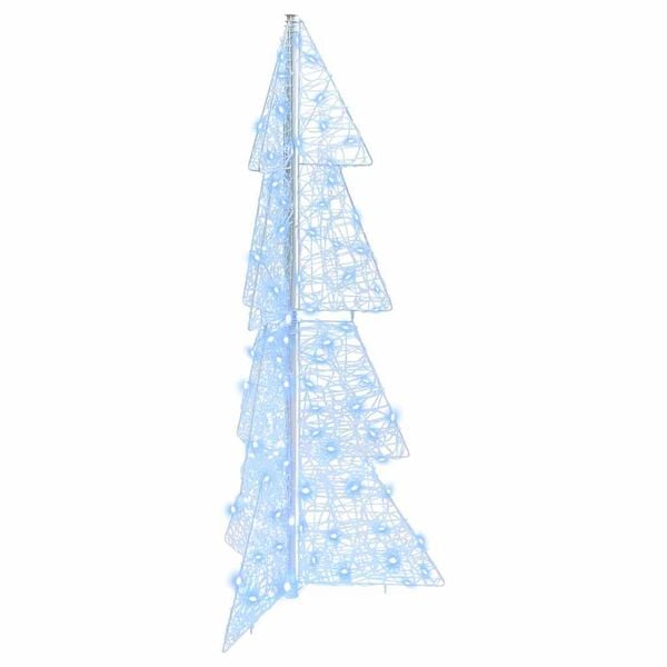 vidaXL Albero di Natale con 100 LED Bianco Freddo 120 cm Acrilico