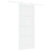 vidaXL Porta scorrevole Bianco 83 x 202 cm Legno Massello di Pino