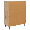 vidaXL Credenza Rovere artigianale 69,5 x 34 x 90 cm Legno multistrato